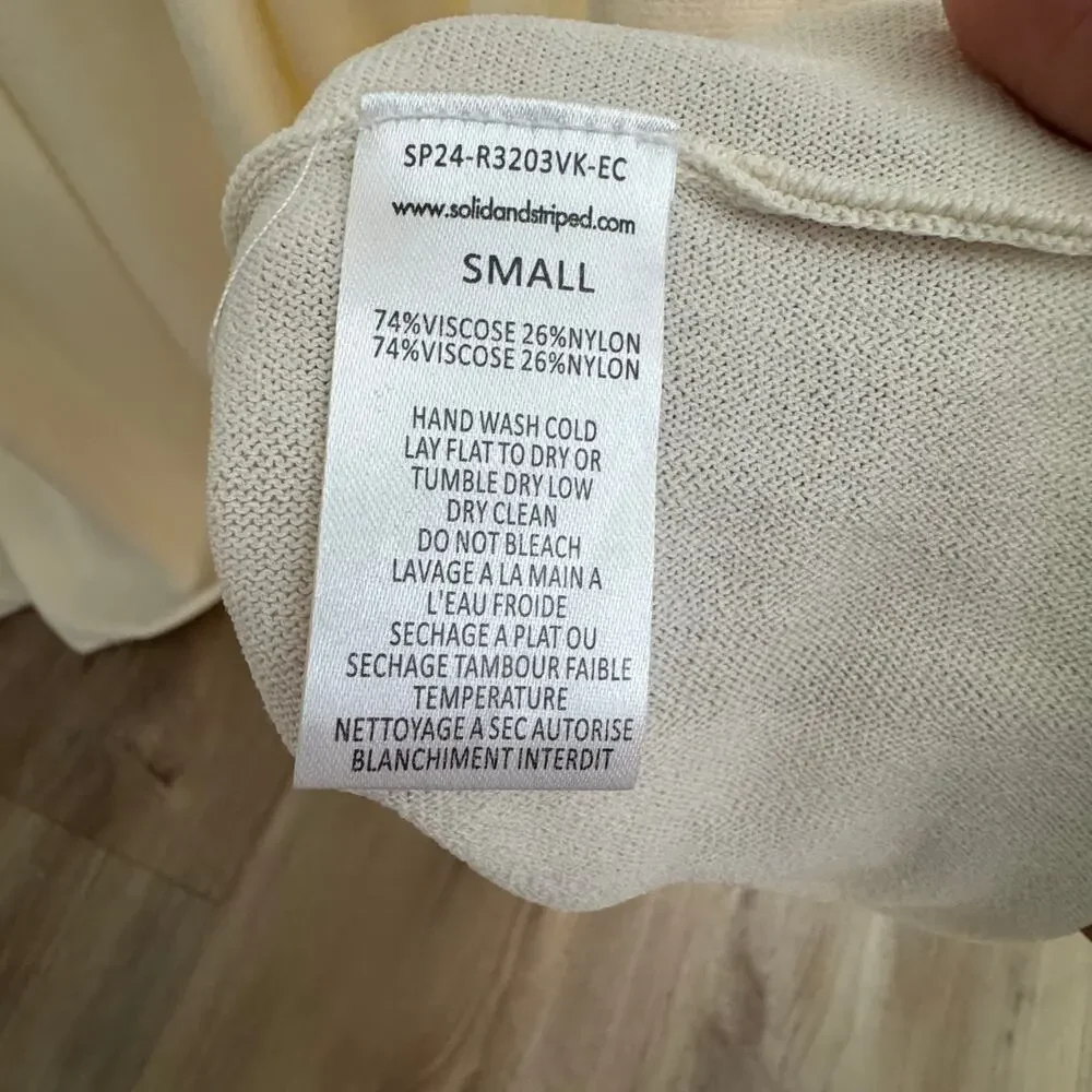 Solid & Striped Soglio Dress Ecru Knit Maxi Dress Small - Picture 4 of 12